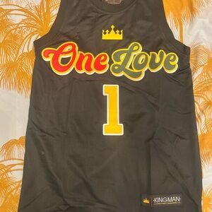 KINGMAN “ONE LOVE” Black Men's Jersey, Size Small